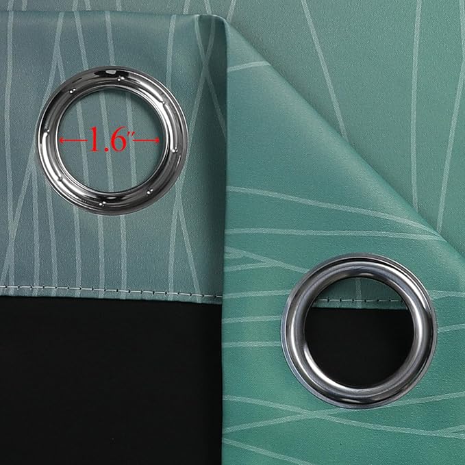 Black and Green Ombre Blackout Curtains 54 Inches Long | Gradient Curtains - Image 7