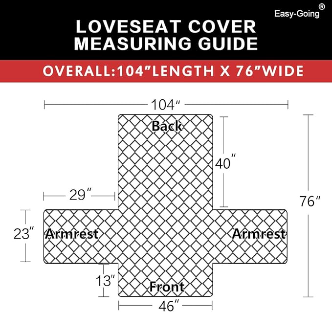 Easy-Going Reversible Couch Cover, 2 Cushion Sofa, Slipcover - Image 6