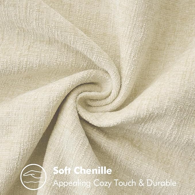 MIULEE Decorative Lumbar Throw Pillow Covers 12x20 Inch Cream White 2 Pack | - Image 3
