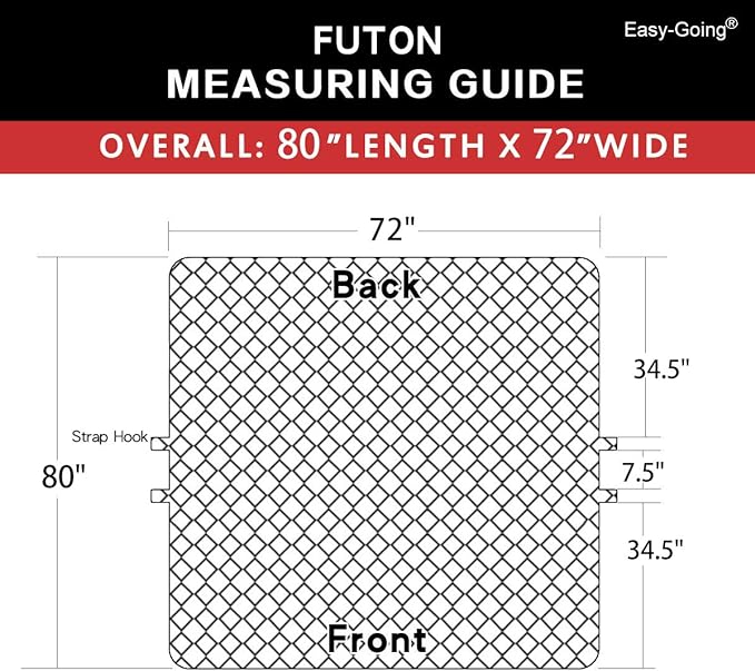 Easy-Going Reversible Couch Cover, Large Futon Sofa, Light Gray/Light Gray | - Image 6