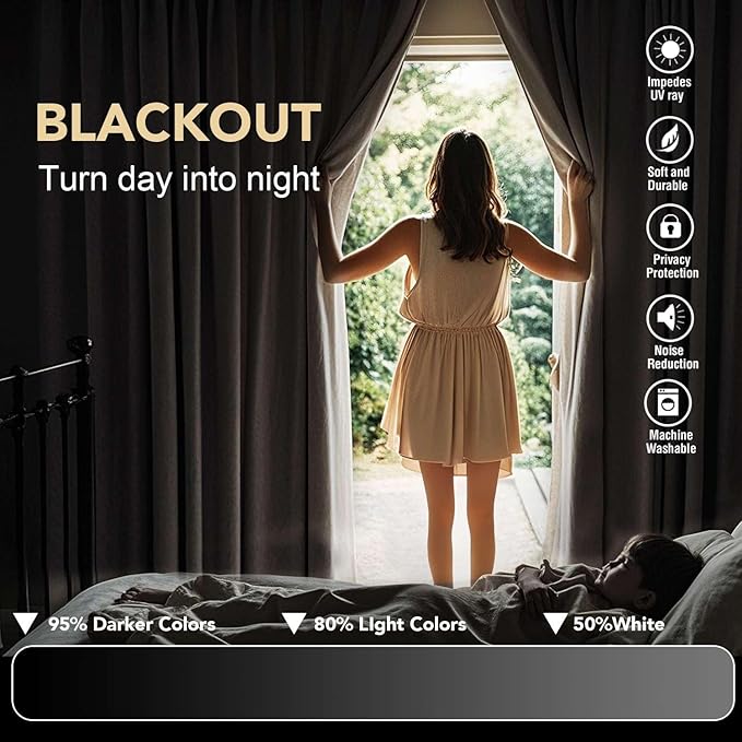 H.VERSAILTEX Thermal Insulated Blackout Window Panels Microfiber - Image 7