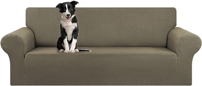 Stretch Oversized Couch Covers for Sofa Slipcover, Khaki | 1-Piece Washable by KEKUOU