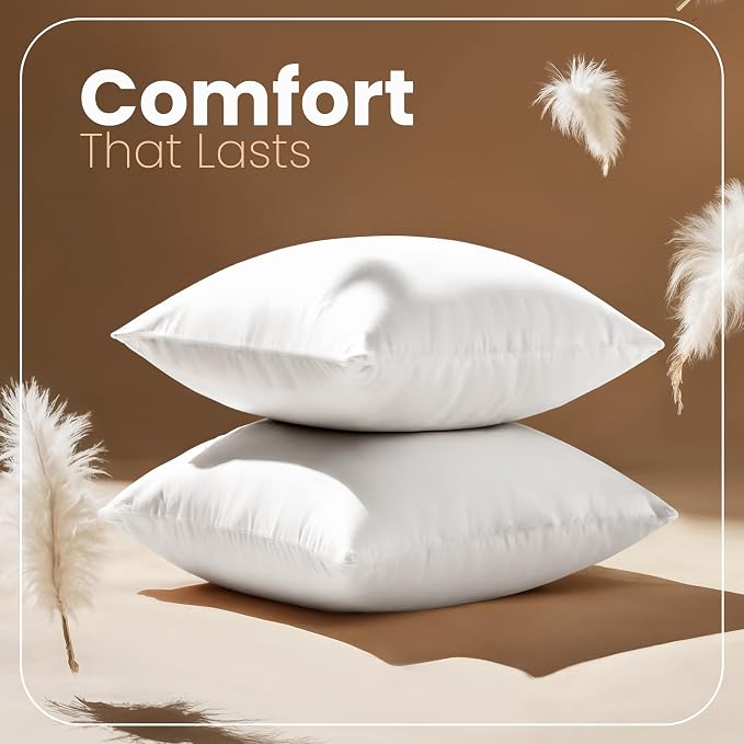 Utopia Bedding 18x18 Pillow Inserts, 2 Pack | Indoor cushion inserts - Image 4