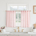 Short Window Sheer Linen Curtains 30 Inch Length by LAMIT