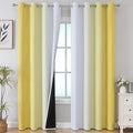 Yellow and Greyish White Ombre Blackout Curtains by ESTELARTEXTILER
