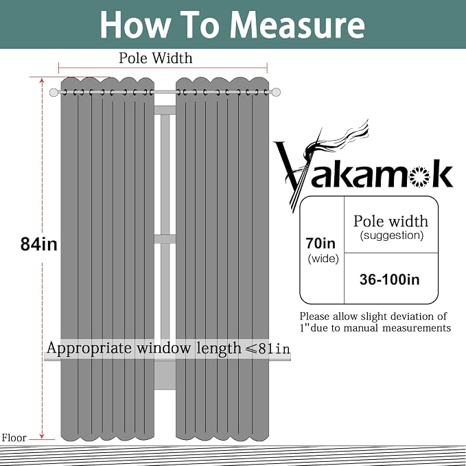 Yakamok Room Darkening Curtains 70x84 inch Length Natural-Living Room | 2 panels - Image 7