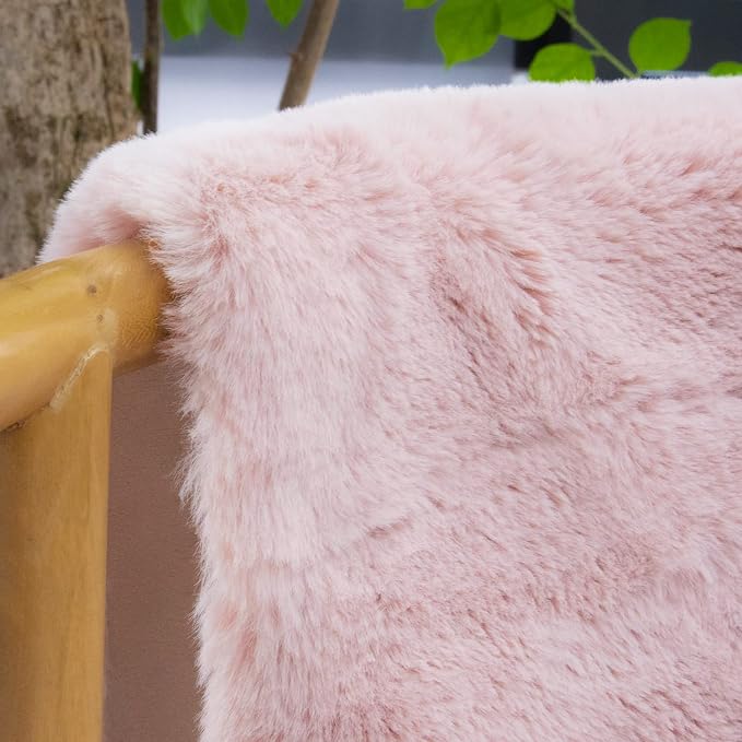 ORINOVA Pink Plush Washable Fluffy Fur Rugs - Image 3