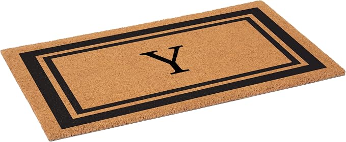 Calloway Mills 152961830Y Black Border 18" x 30" Monogram Doormat - Image 3