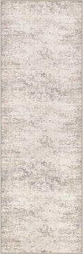 2.6x14 Washable Runner Rug:Modern Abstract Soft Carpet Brown Beige | by FXRHLP