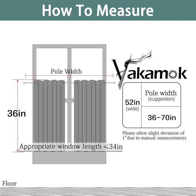 Yakamok Lilac Blue Room Darkening Window Curtains 52x36 Inch - Image 7