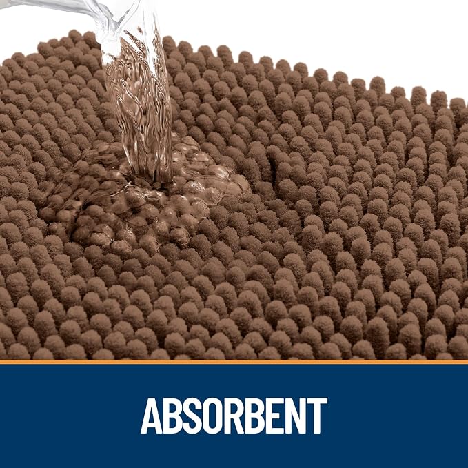 OLANLY Dog Door Mat for Muddy Paws 45x27, Super Absorbent Chenille Mud Mat | - Image 3