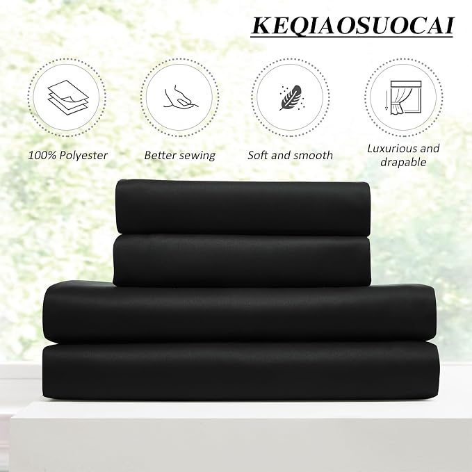 80 Inch Wide Black Pinch Pleated Curtains 80 x 84, Thermal Insulated Noise - Image 5