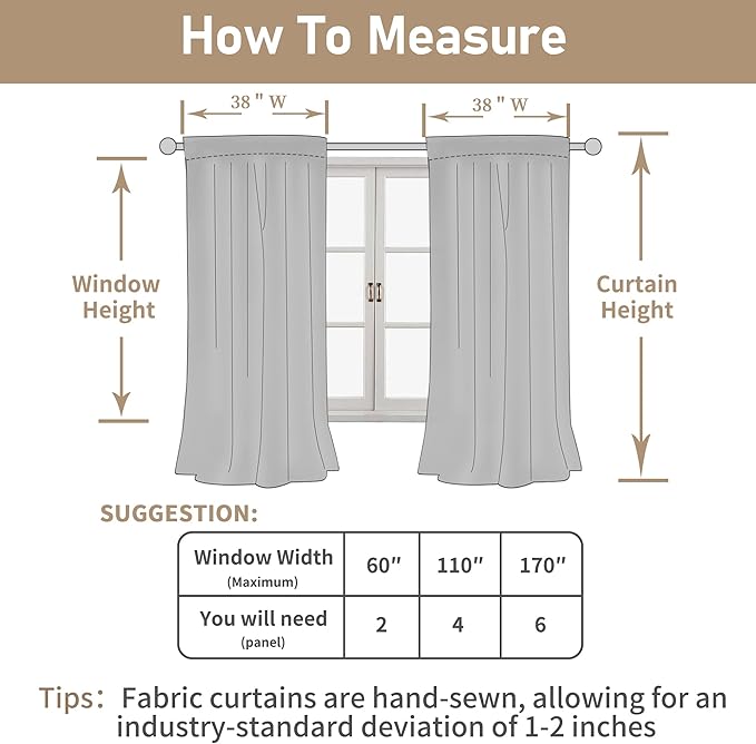 Natural Linen Semi Sheer Curtains 63 Inch - Image 7