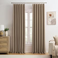 Pinch Pleated Blackout Curtains 108 Inch Long 2 Panels by KEQIAOSUOCAI