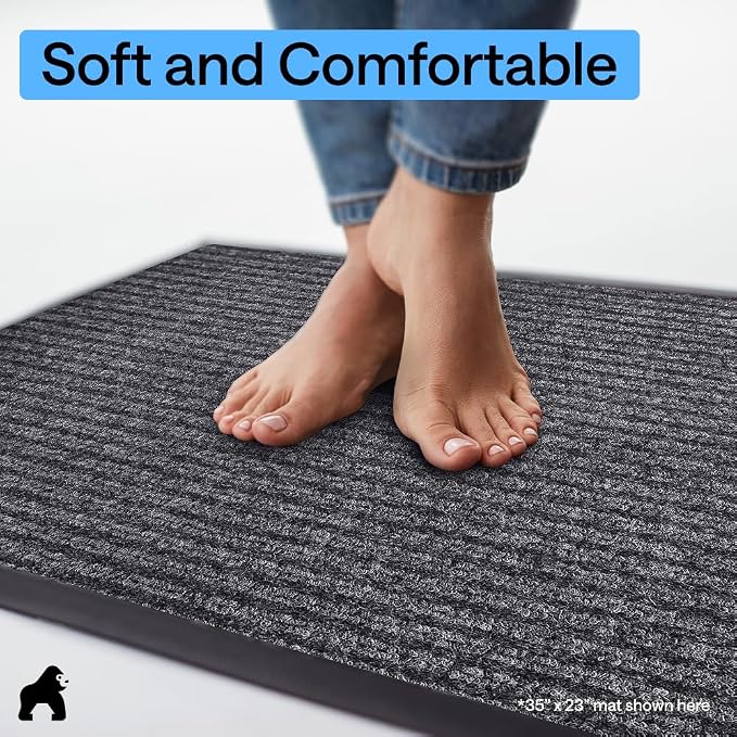 GORILLA GRIP Waterproof Traffic Guard Door Mat, 60x36 Indoor Outdoor Durable - Image 8