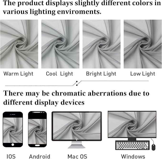 Light Grey Sheer Curtains 54 Inch Length 2 Panels, Airy & Breathable Solid - Image 7