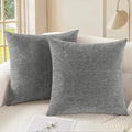 CaliTime Decorative Couch Throw Pillow Covers 16 X 16 Inches Medium Grey | Pack by CaliTime