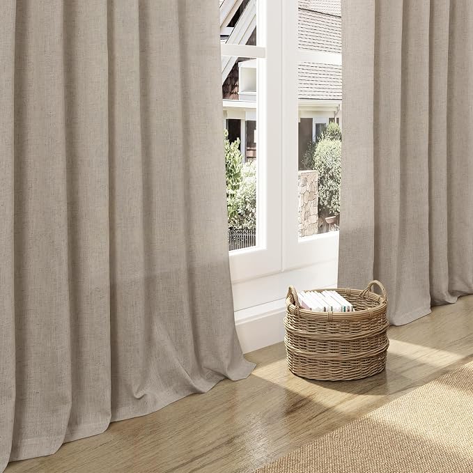 Cobblestone Linen Curtains 132 Inch Length - Image 5
