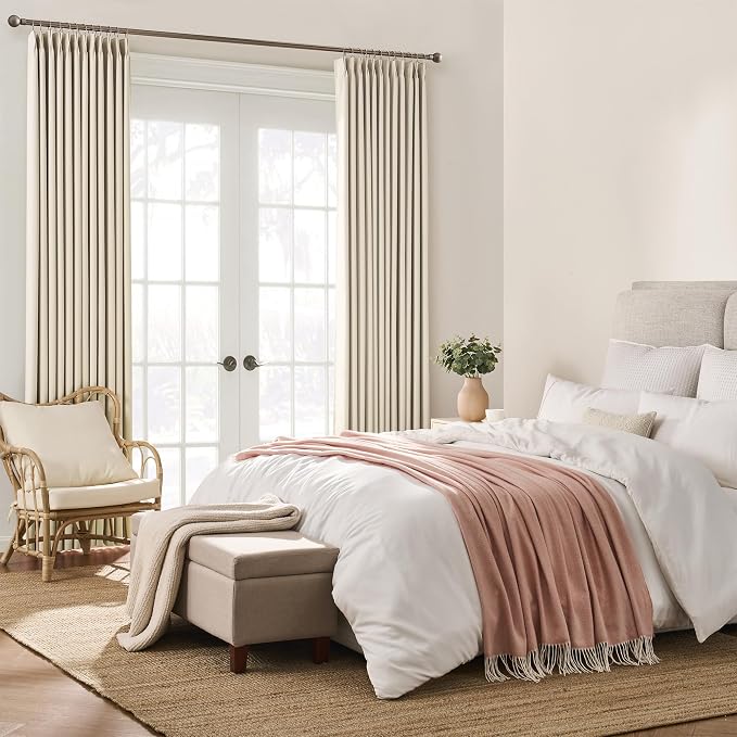 Long Large Pinch Pleated Curtains 144 Inches Long, Memory Shape Room Darkening - Image 4