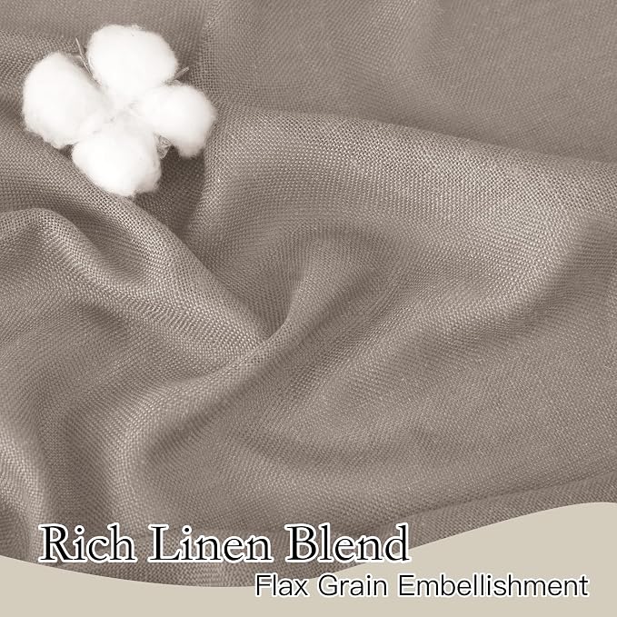 RYB HOME Linen Semi Sheer Curtains - Image 3