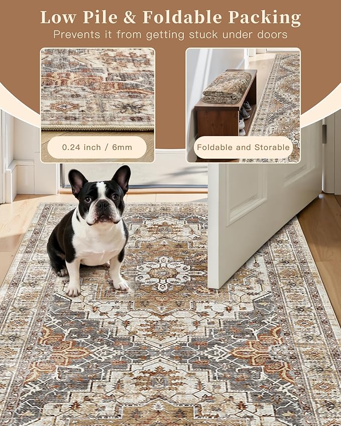 Madane Washable Runner Rugs 2x10 Long - Image 6