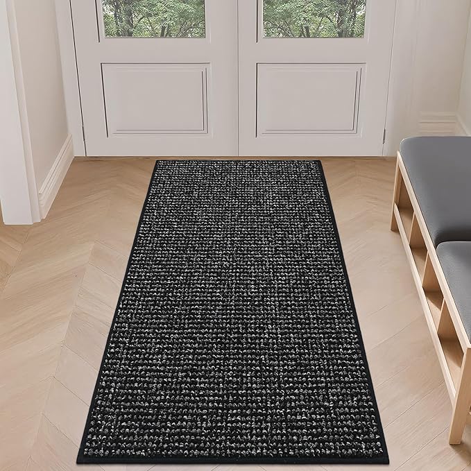 BEQHAUSE Dirt Trapper Door Mat 24" x 60", Non-Slip Washable Doormats, Low by BEQHAUSE