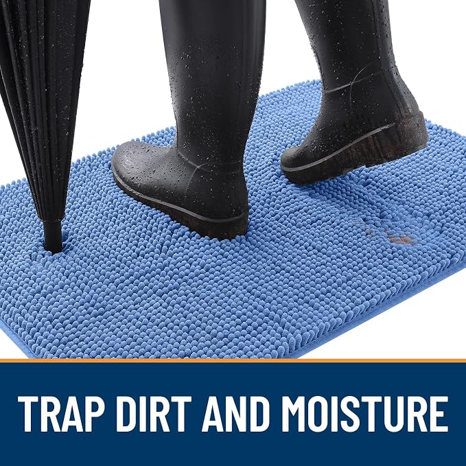 OLANLY Dog Door Mat for Muddy Paws 45x27, Super Absorbent Chenille Mud Mat | - Image 2