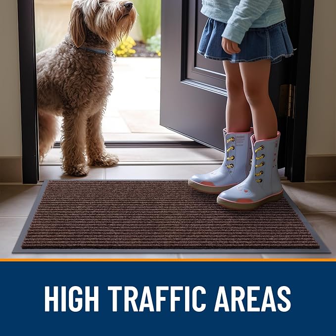 OLANLY Front Door Mat 47x34, Waterproof Heavy-Duty Indoor Outdoor Doormat | - Image 7