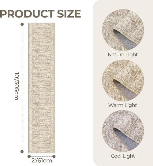 2x10 Runner Rug Non Slip, Washable Hallway Runner Rug, Laundry Room, Soft - Image 2