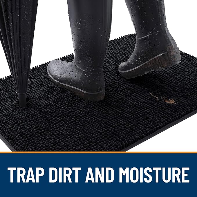 OLANLY Dog Door Mat for Muddy Paws 50x30, Super Absorbent Chenille Mud Mat | - Image 2