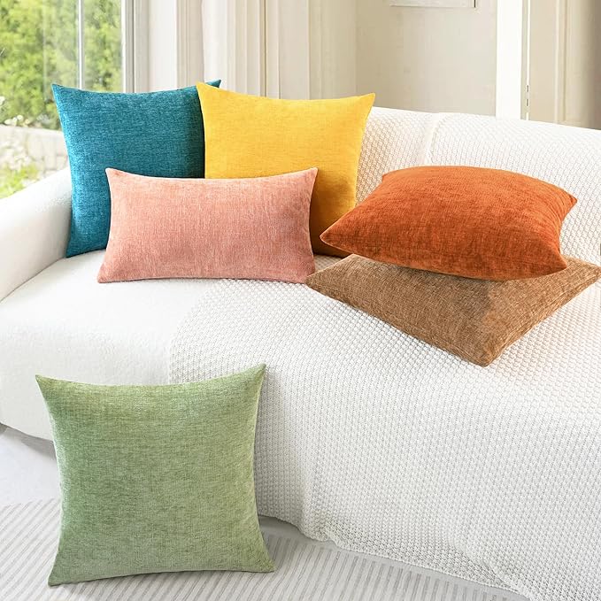 CaliTime Decorative Couch Throw Pillow Covers 18 X 18 Inches Sage Green | Pack - Image 4