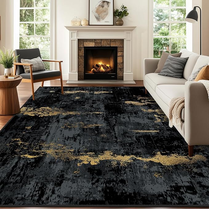 RELEANY Washable 6'x8' Abstract Area Rug - Image 3