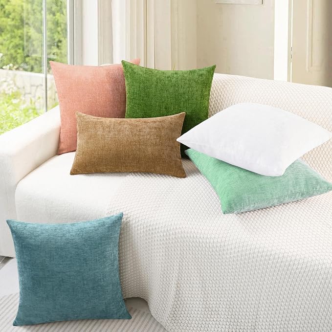 CaliTime Decorative Couch Throw Pillow Covers 20 X 20 Inches Grey Green | Pack - Image 4