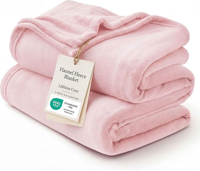 Bedsure Fleece Blanket Twin Blanket Pink by Unknown