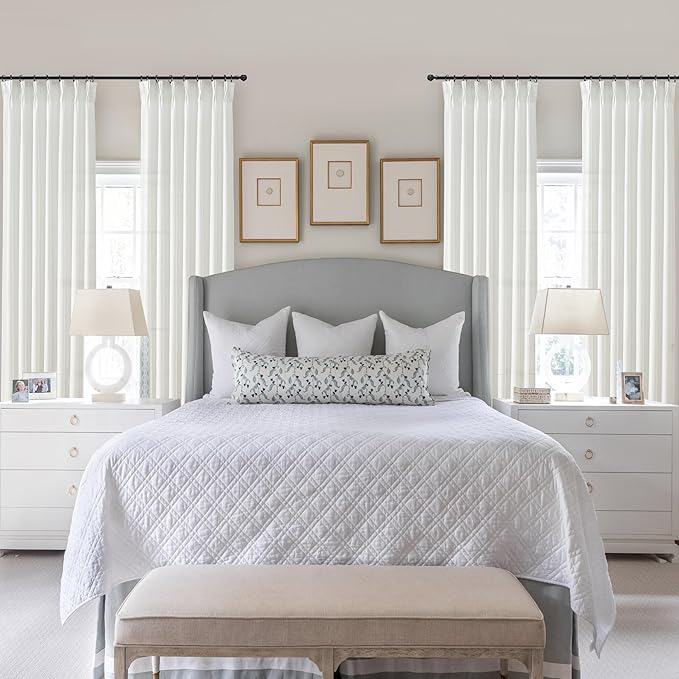 High Ceiling Pure White Extra Long 120 Inch Curtains - Image 5
