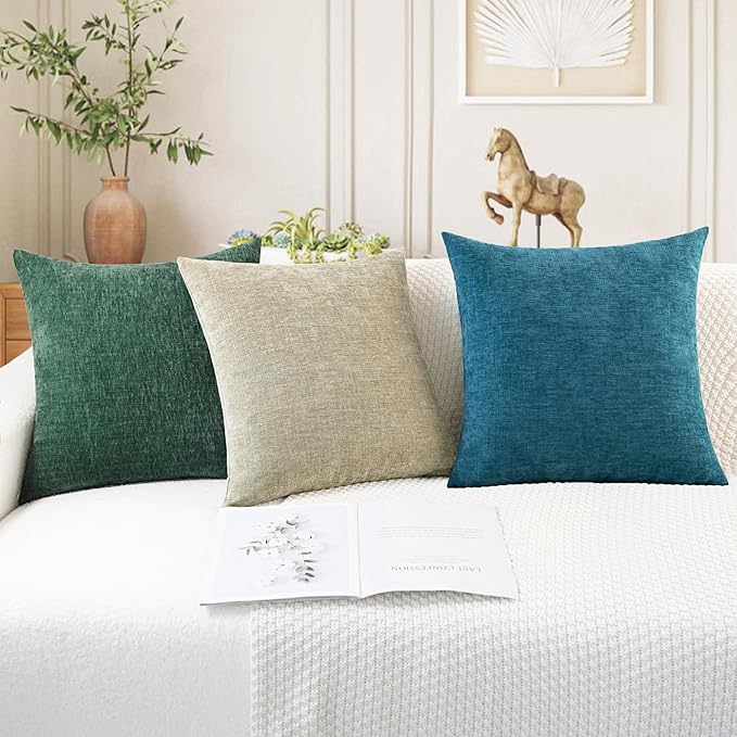 CaliTime Decorative Couch Throw Pillow Covers 22 X 22 Inches Ocean Blue | Pack - Image 5