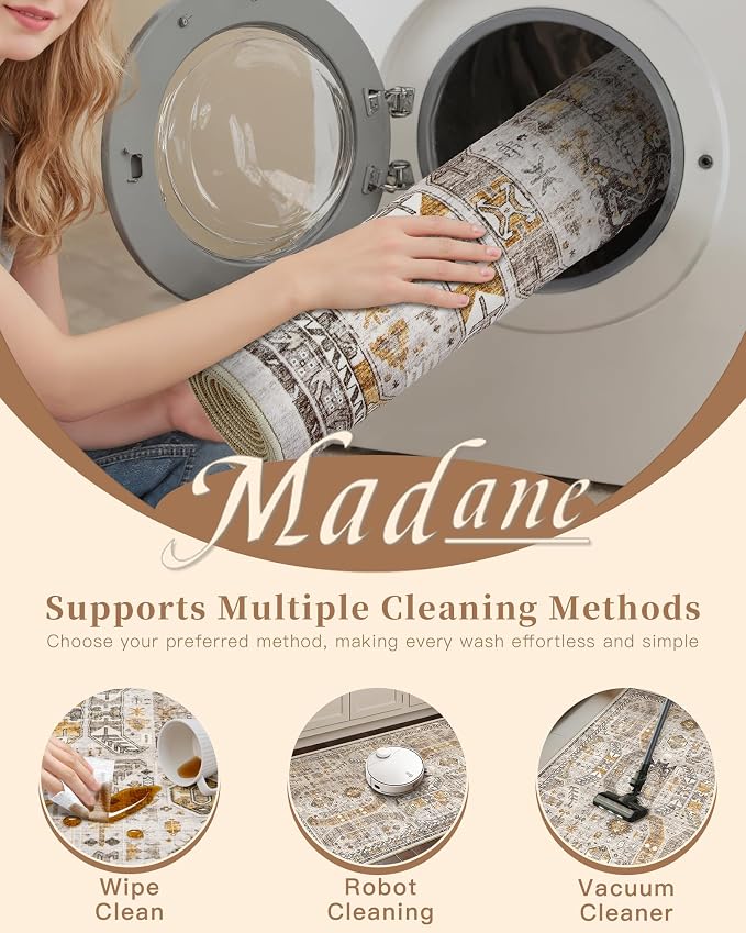 Madane Washable Runner Rug 2x6 Runners - Image 8