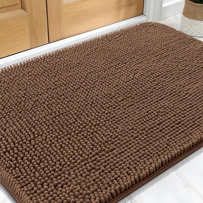OLANLY Dog Door Mat for Muddy Paws 32x20, Super Absorbent Chenille Mud Mat | by OLANLY
