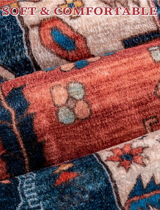 SERISSA 2'6"x14' Washable Non Slip Boho Runner Rug - Image 5