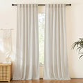 RYB HOME Linen Semi Sheer Curtains by RYBHOME