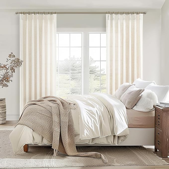 Extra Long 144 Inch Pinch Pleated Light Filtering Large Curtains - Image 7