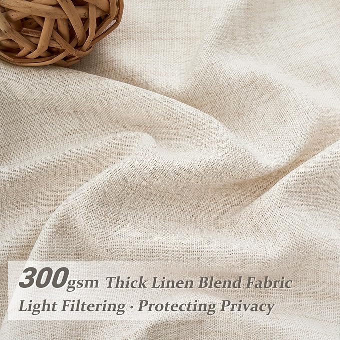 Birch Light Filtering Linen 60 Inch Wide 84 Inches Long Curtains - Image 3