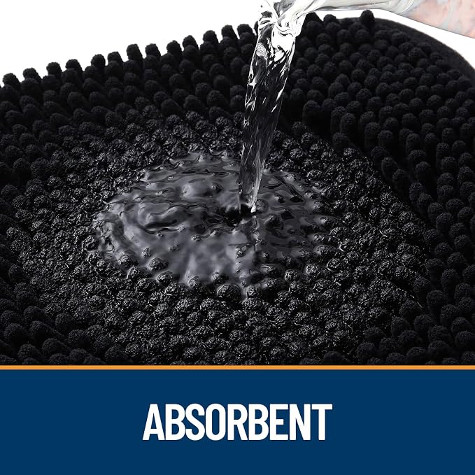 OLANLY Dog Door Mat for Muddy Paws 50x30, Super Absorbent Chenille Mud Mat | - Image 3