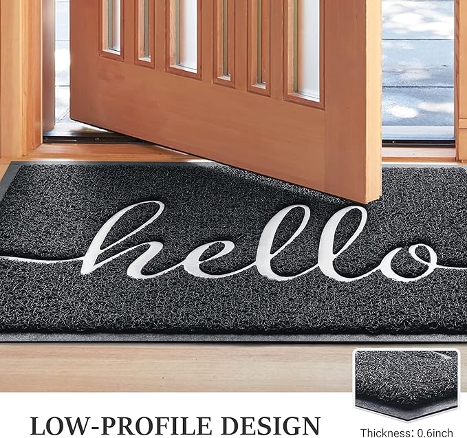 Door Mat Welcome Mat Floor Mat for Entryway, High Traffic Areas | Low Profile - Image 4