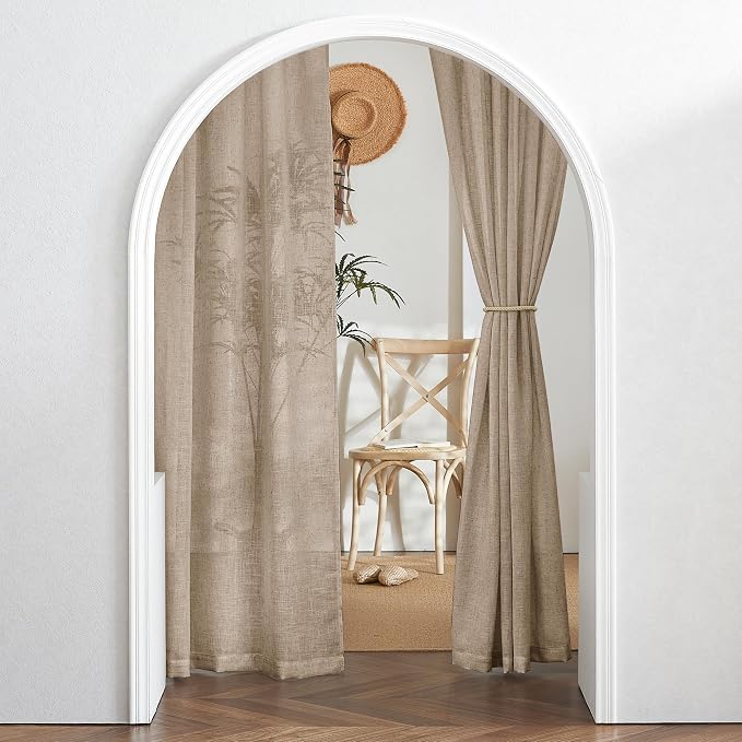 RYB HOME Short Linen Sheer Curtains - Image 7