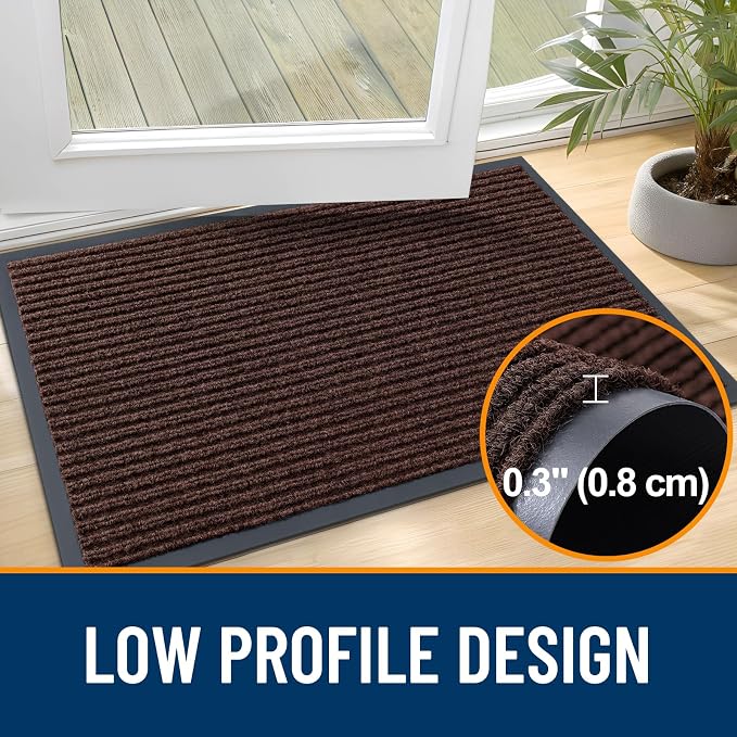 OLANLY Front Door Mat 47x34, Waterproof Heavy-Duty Indoor Outdoor Doormat | - Image 4