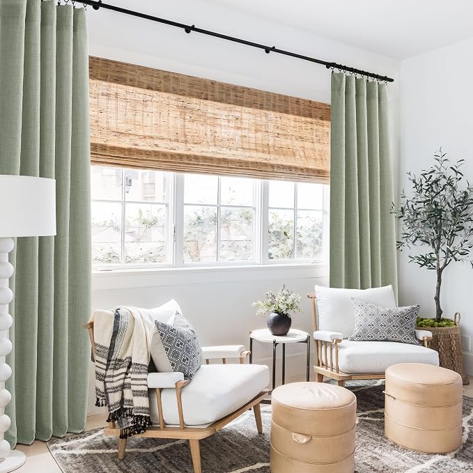 RYB HOME Linen Semi Sheer Curtains - Image 6