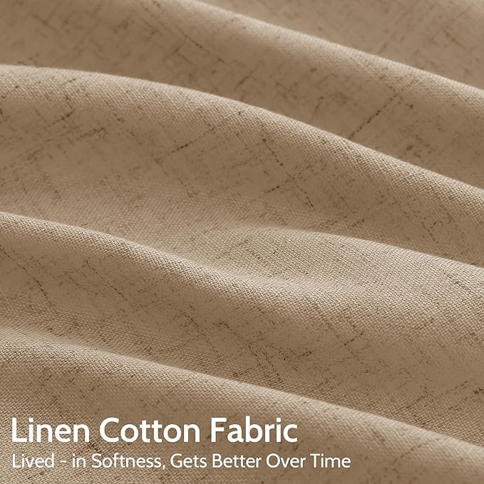 Sand Beige Curtains 72 Inch Length - Image 4