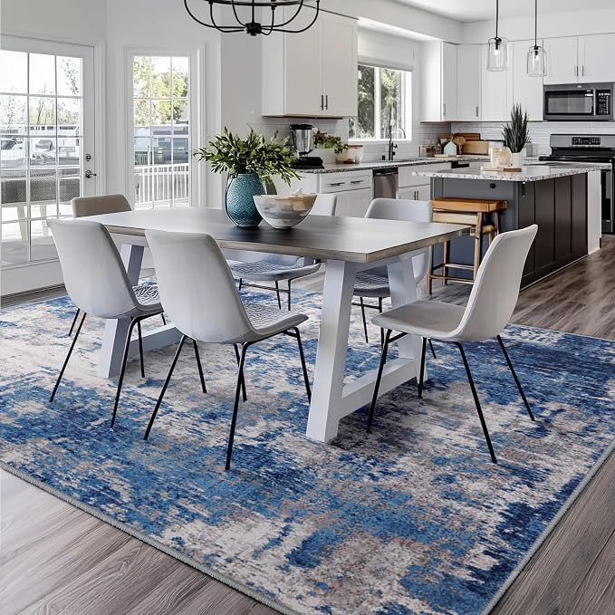 RELEANY Washable 7'x10' Abstract Area Rug - Image 8