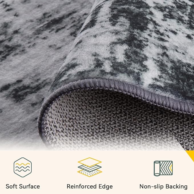 RELEANY Washable Round 6ft Area Rug - Image 3
